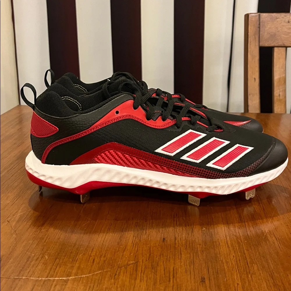 Adidas Icon 6 Bounce Baseball Cleats Shoes new white red FV9348 Men’s Size 12.5